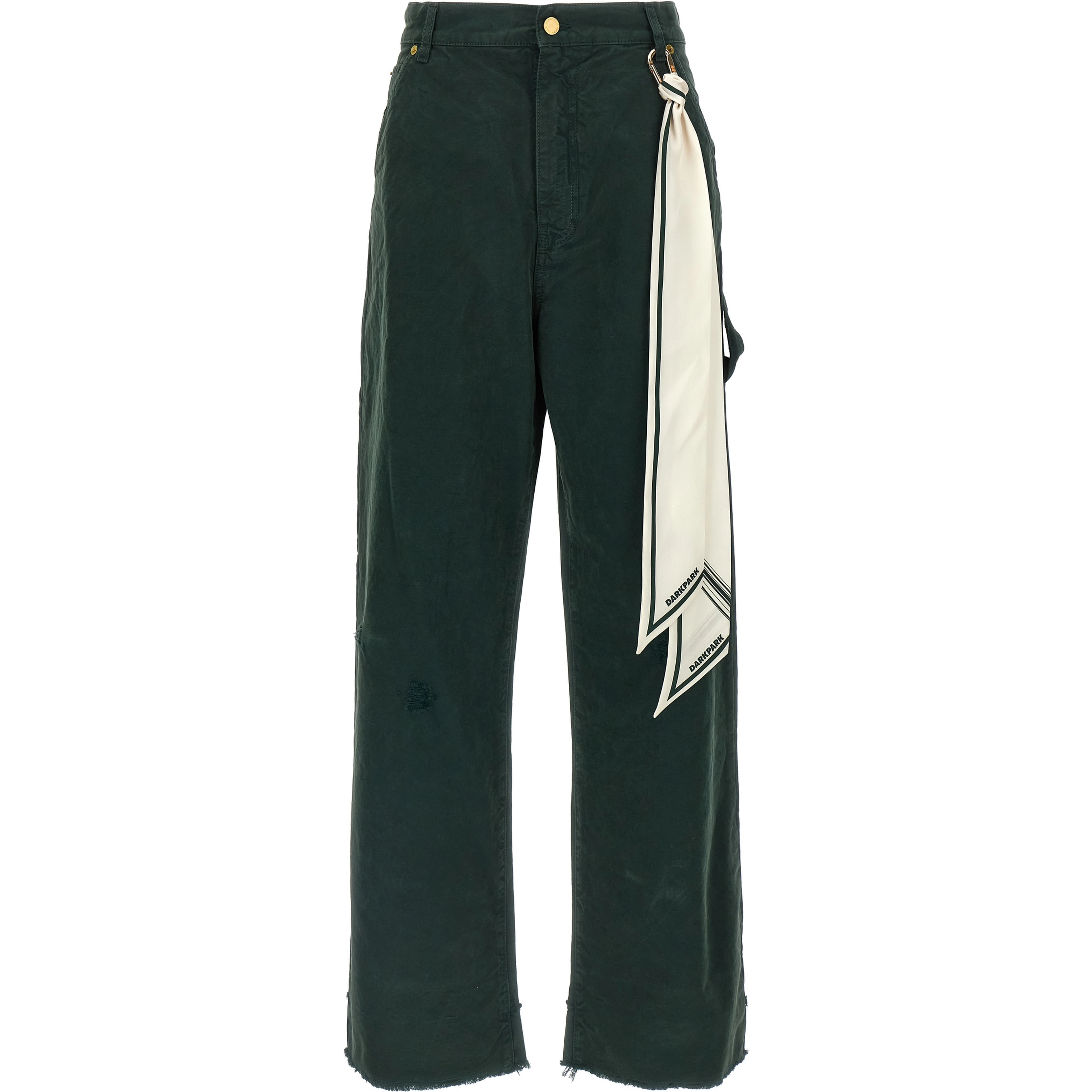 Bicolor Cotton Casual Pants