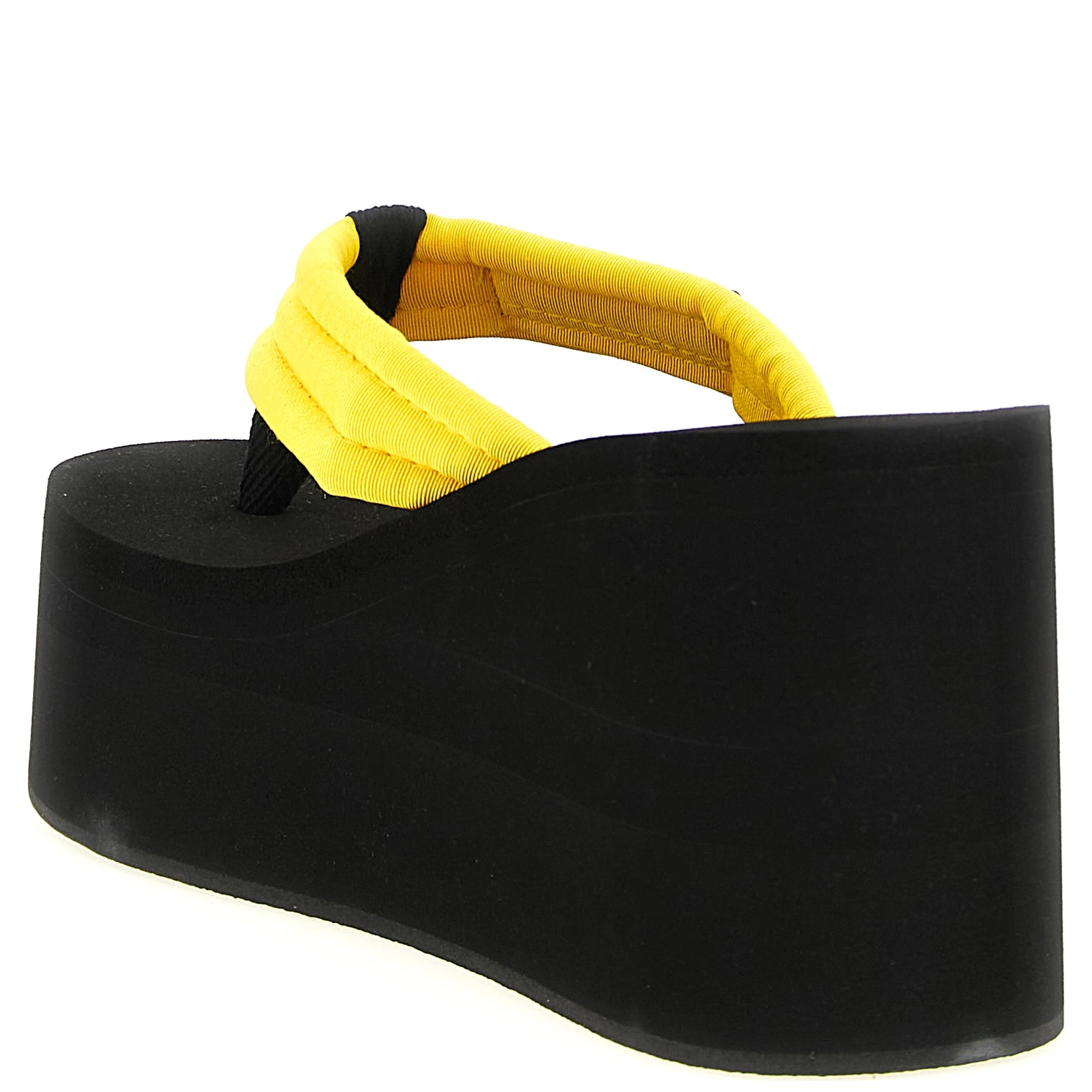 Bicolor Viscose Wedge Sandals