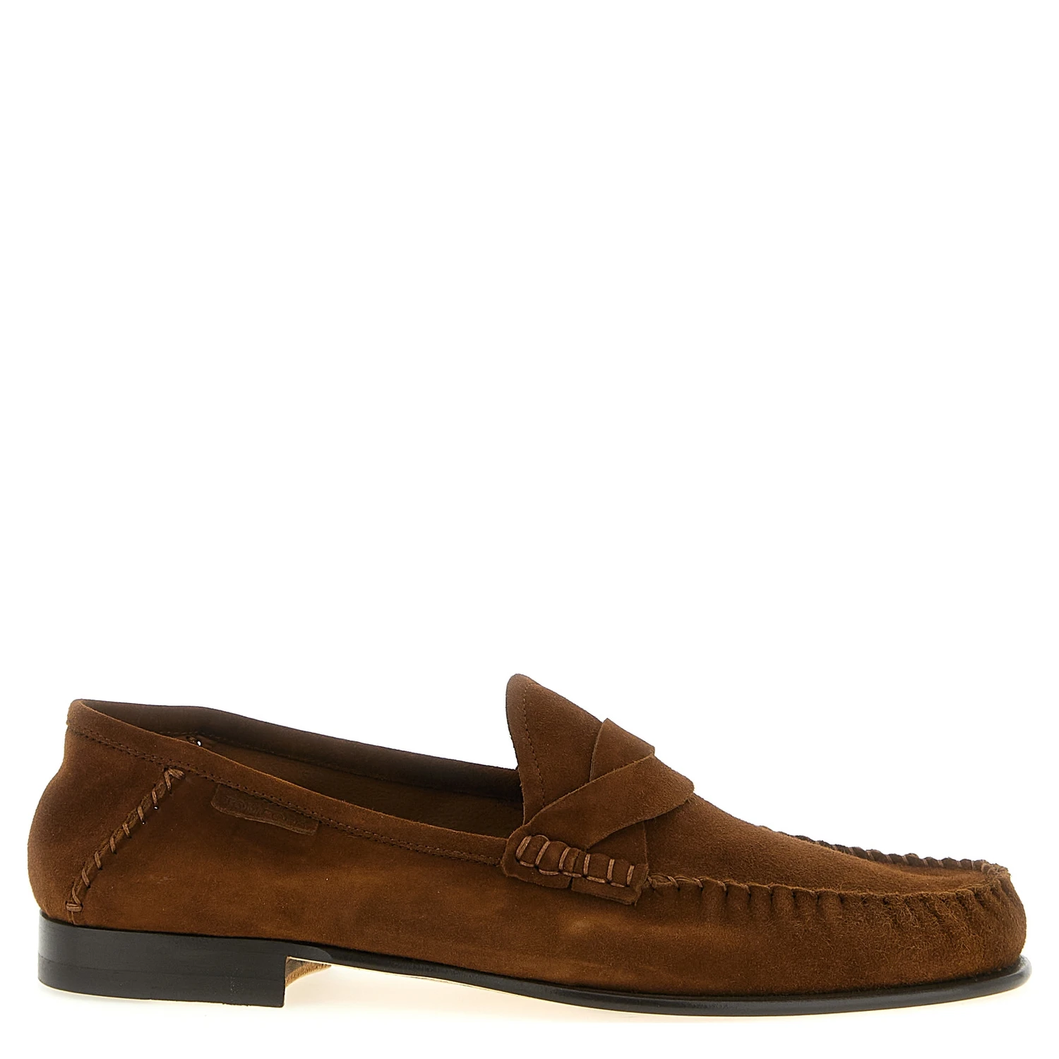 Brown Suede Leather Slip-On Loafers