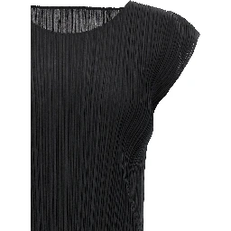 Black Polyester Midi Dress