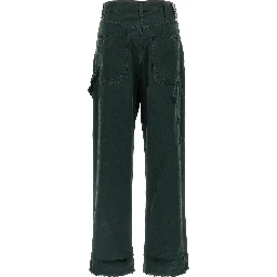 Bicolor Cotton Casual Pants