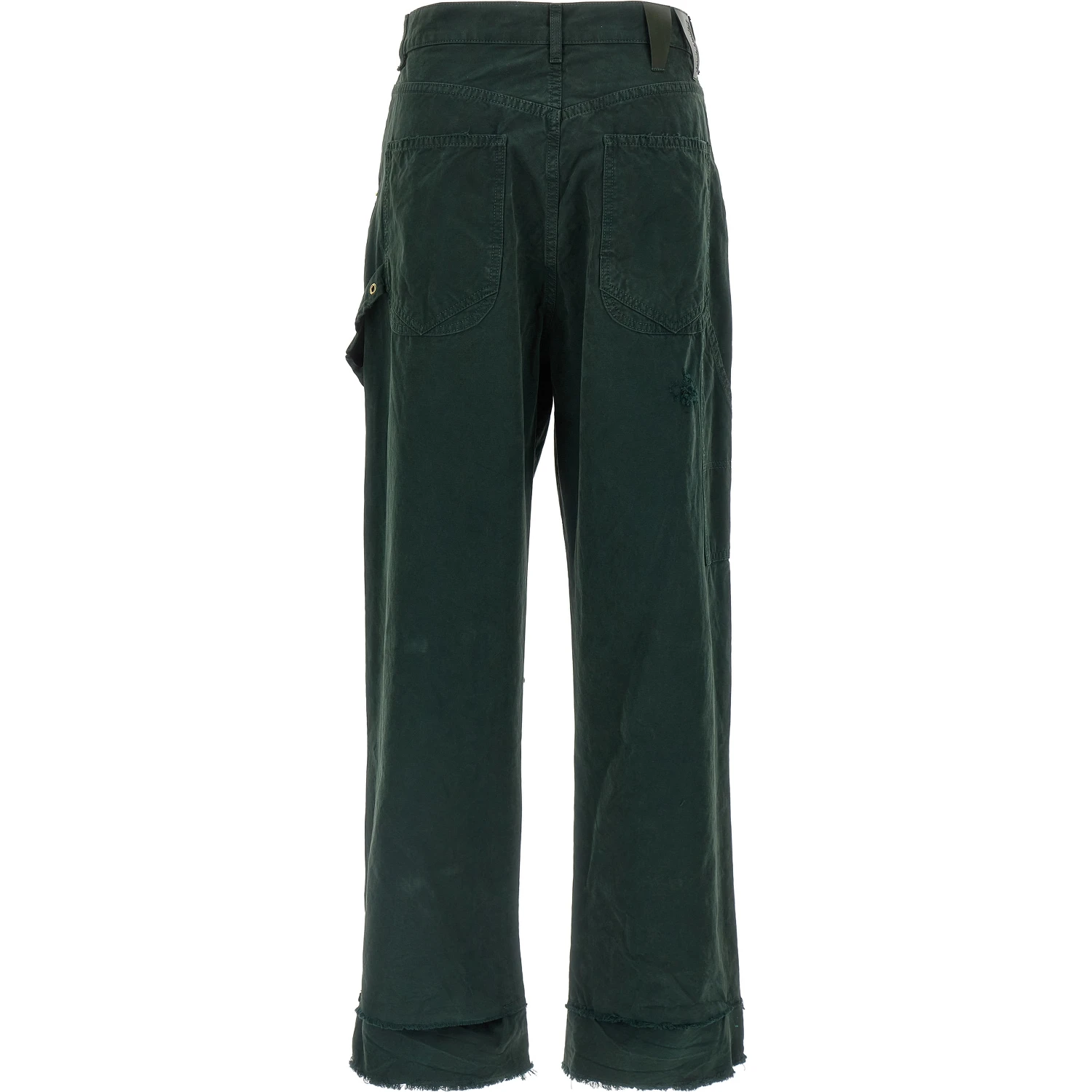 Bicolor Cotton Casual Pants