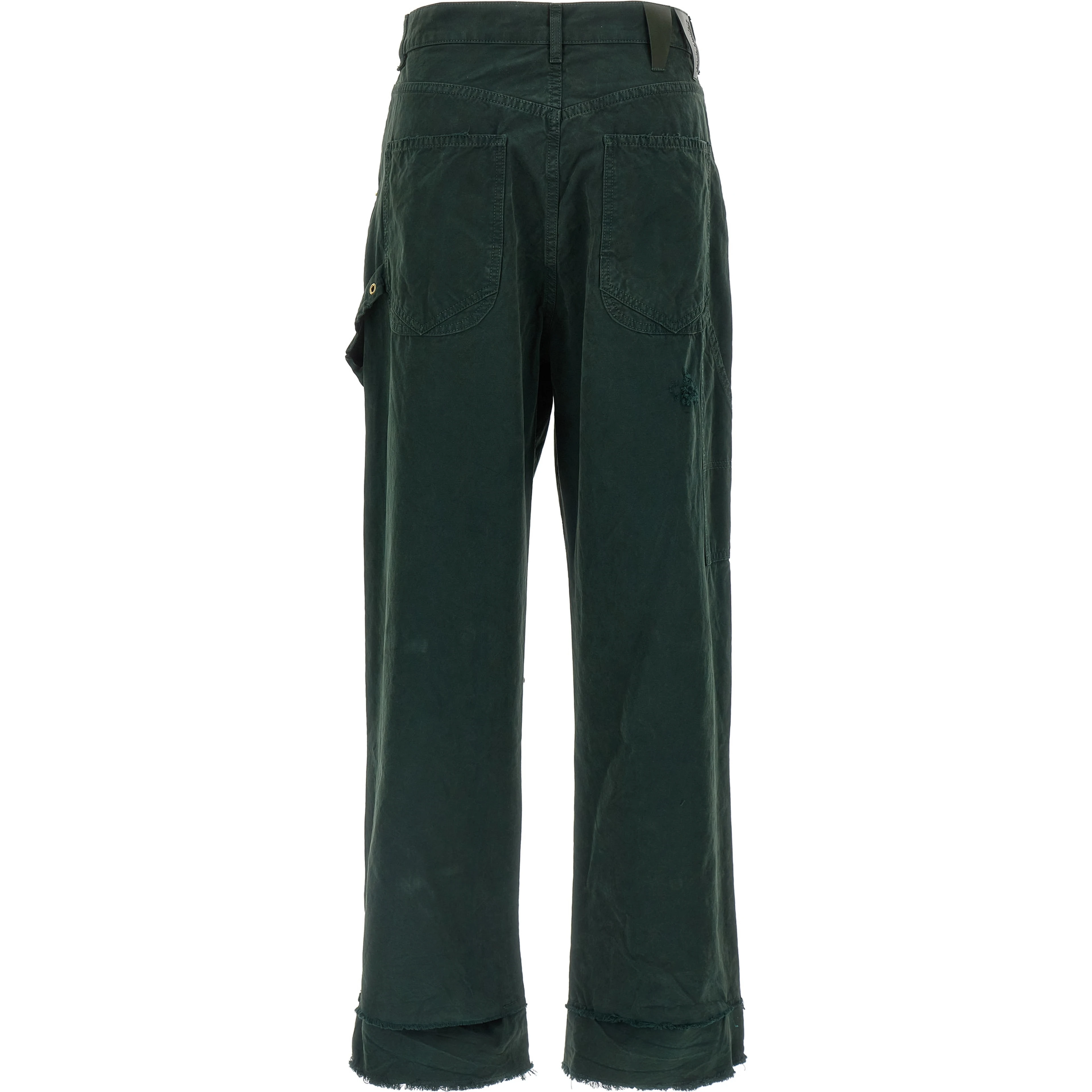 Bicolor Cotton Casual Pants