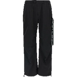 Black Polyamide Athletic Pants