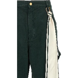 Bicolor Cotton Casual Pants