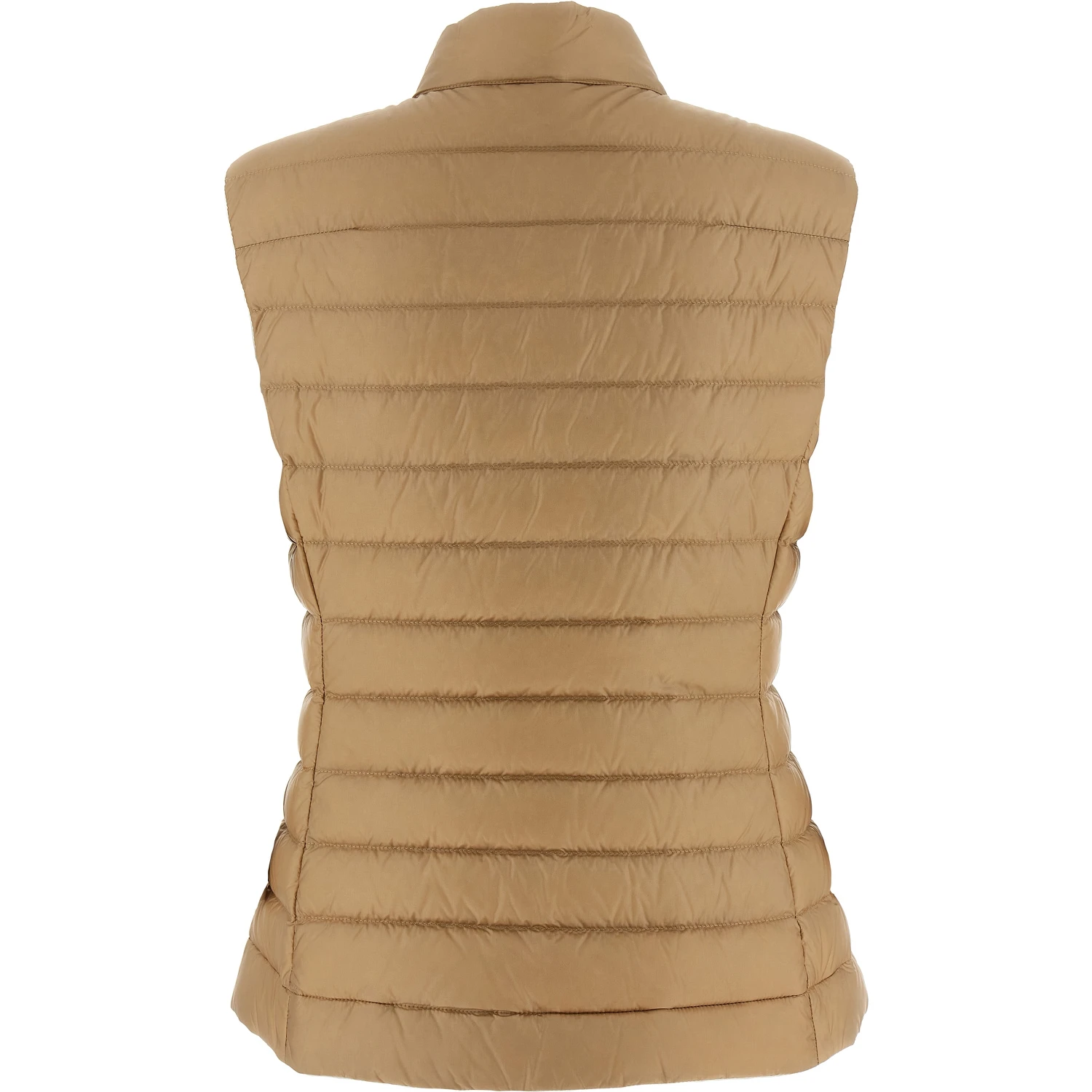 Beige Polyamide Sleeveless Jacket