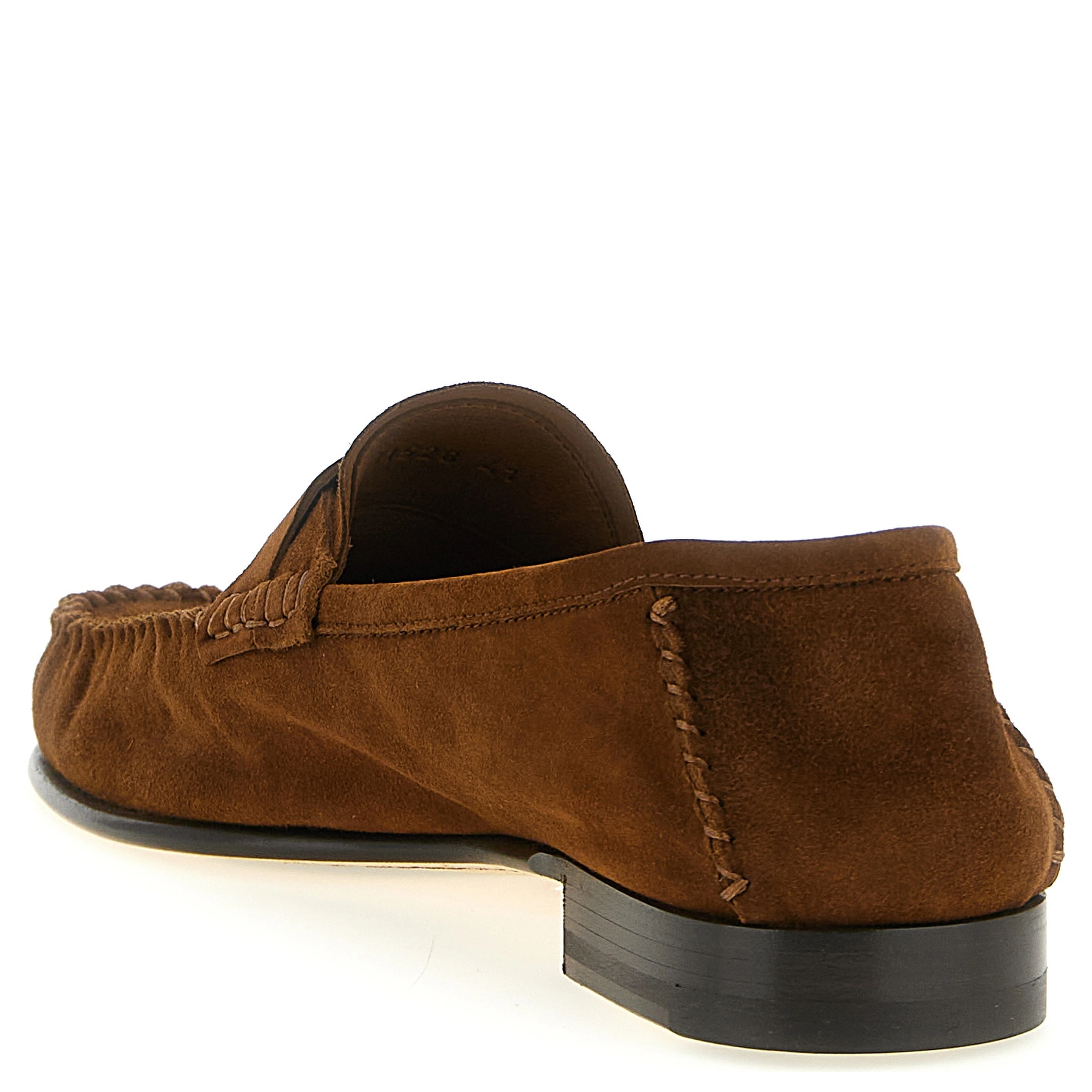Brown Suede Leather Slip-On Loafers