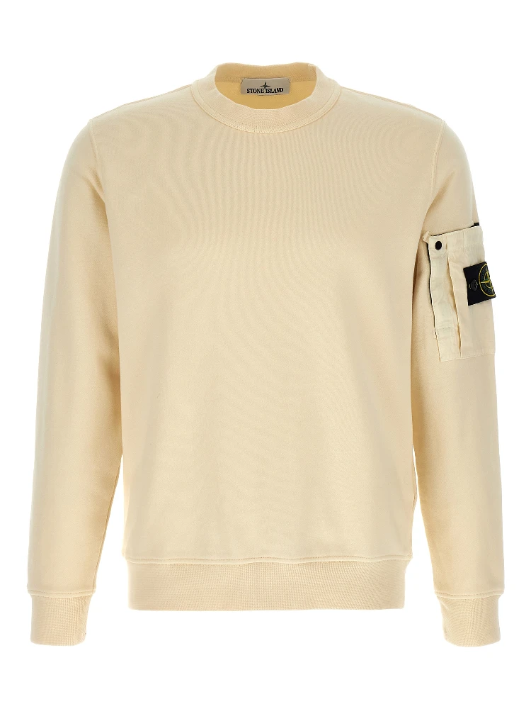 Beige Cotton Sweatshirt