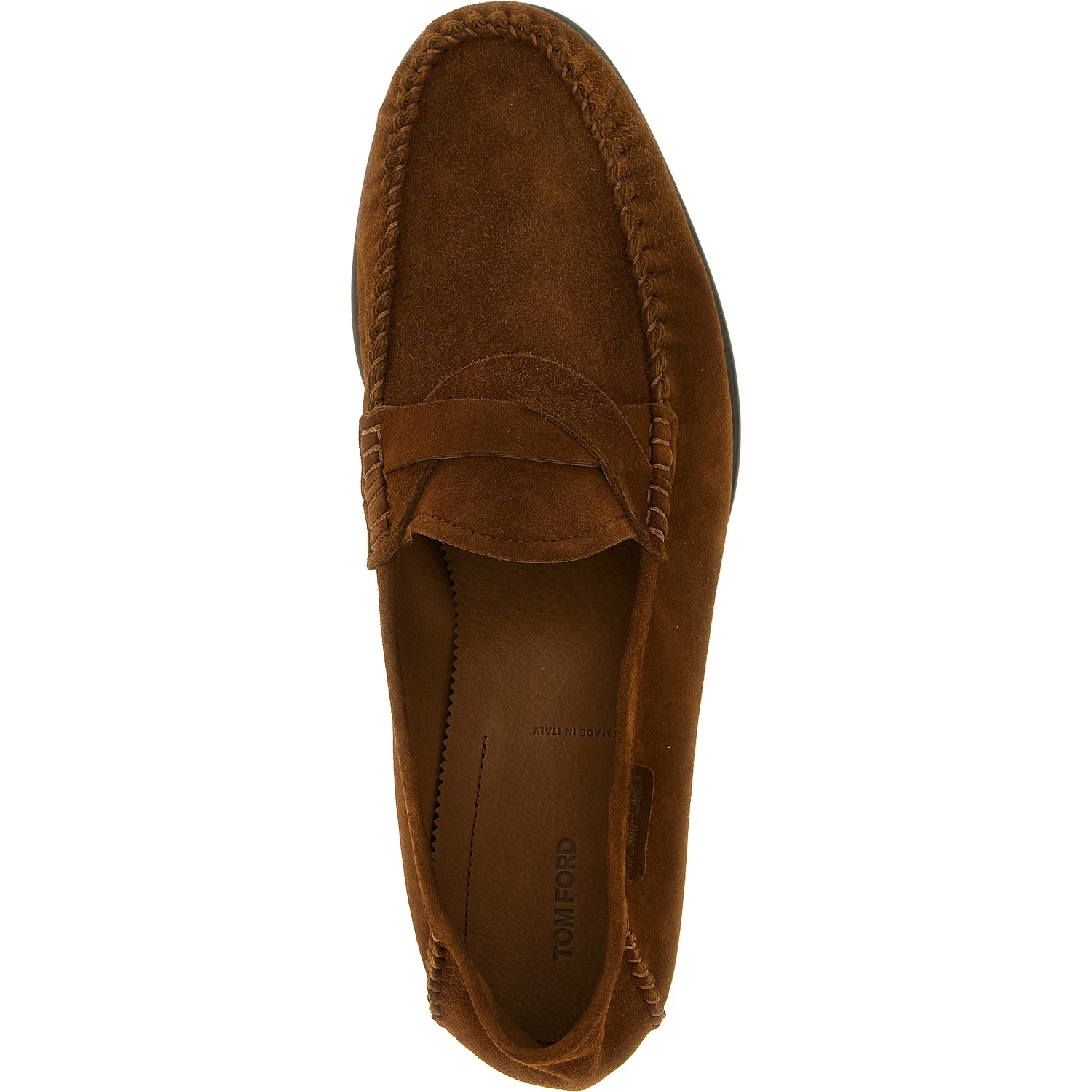 Brown Suede Leather Slip-On Loafers