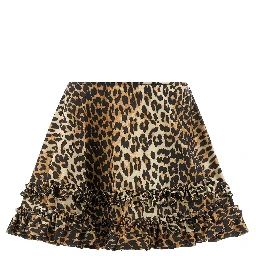 Brown Recycled Polyamide Long Skirt