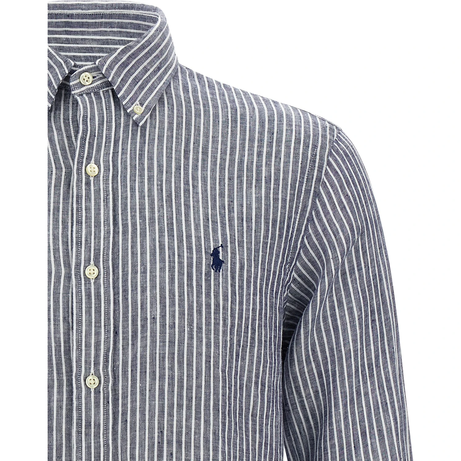 Blue Linen Blouse
