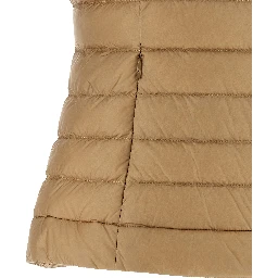 Beige Polyamide Sleeveless Jacket