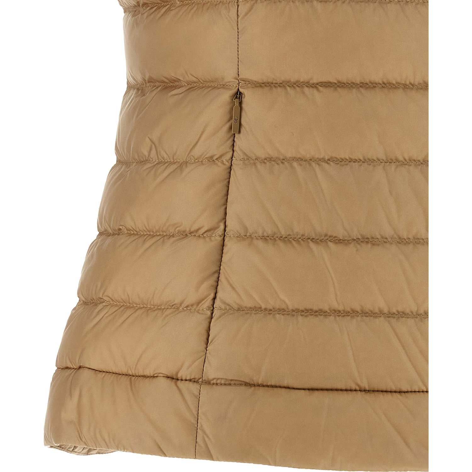 Beige Polyamide Sleeveless Jacket