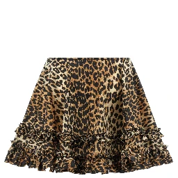 Brown Recycled Polyamide Long Skirt