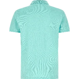 Blue Cotton Polo Shirt