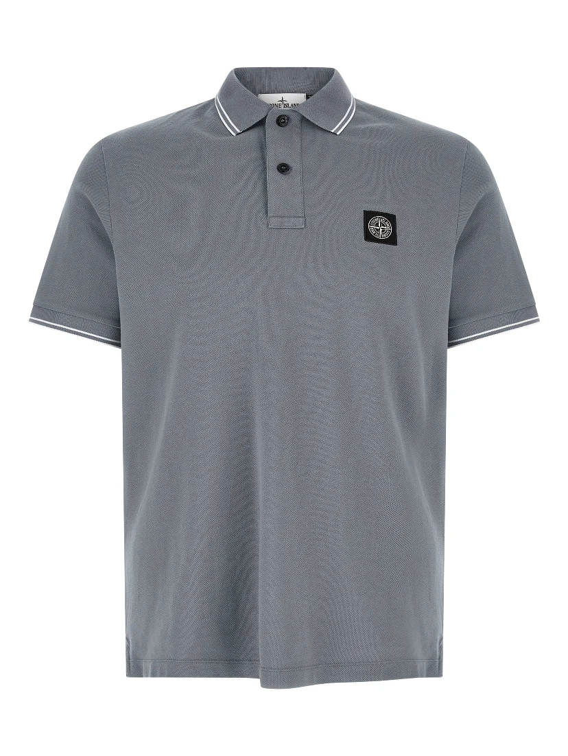Blue Cotton Polo Shirt