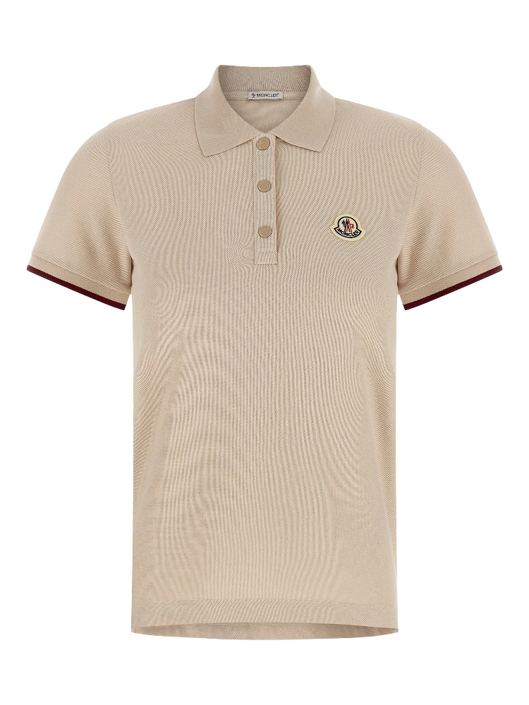 Beige Cotton Polo Shirt