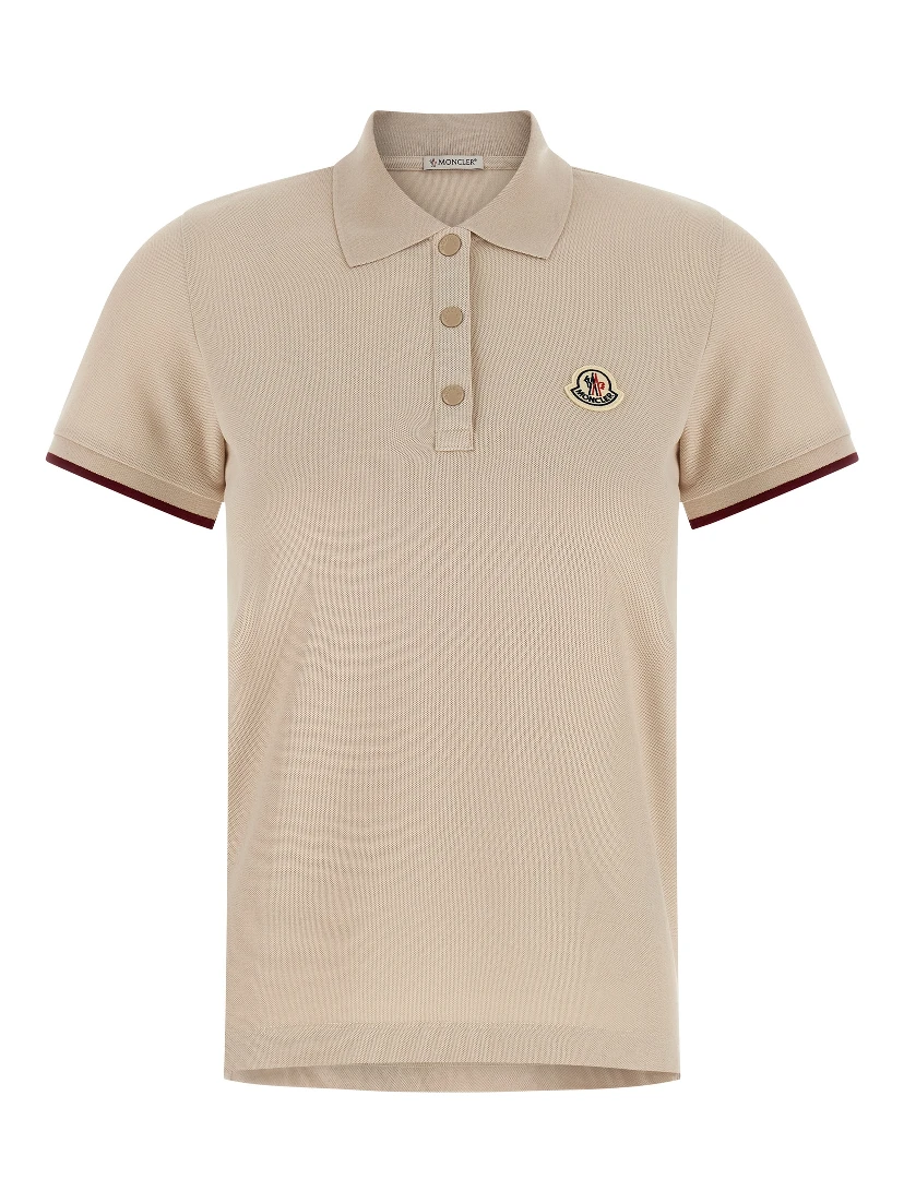Beige Cotton Polo Shirt