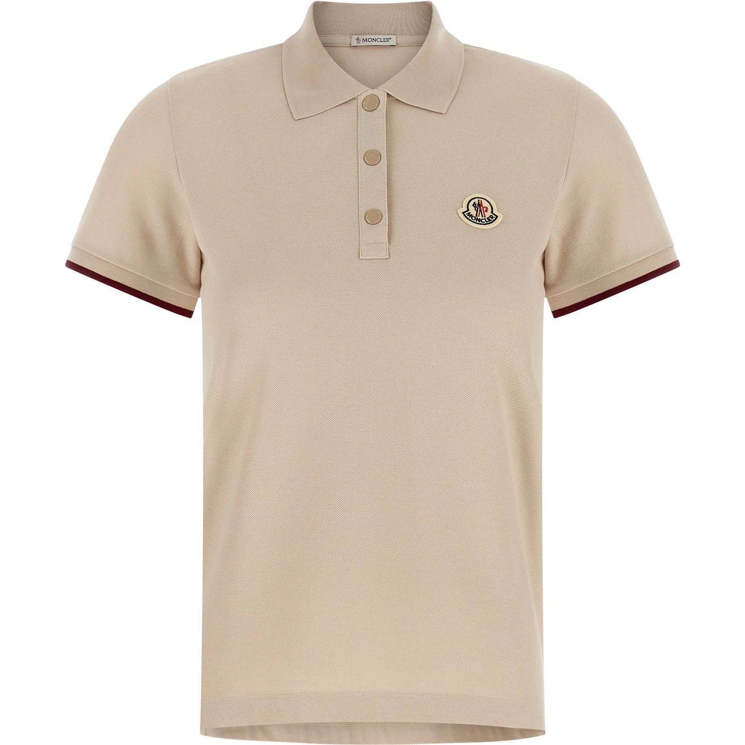Beige Cotton Polo Shirt