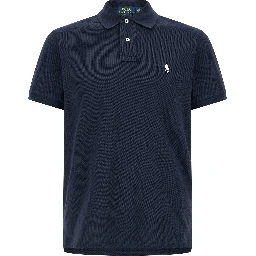 Blue Cotton Polo Shirt