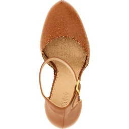 Brown Lamb Leather High Heel Pumps