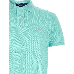 Blue Cotton Polo Shirt
