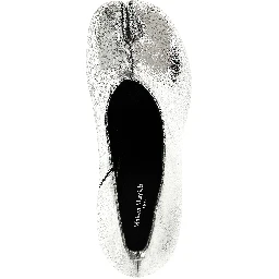 Silver Calfskin Mid Heel Pumps