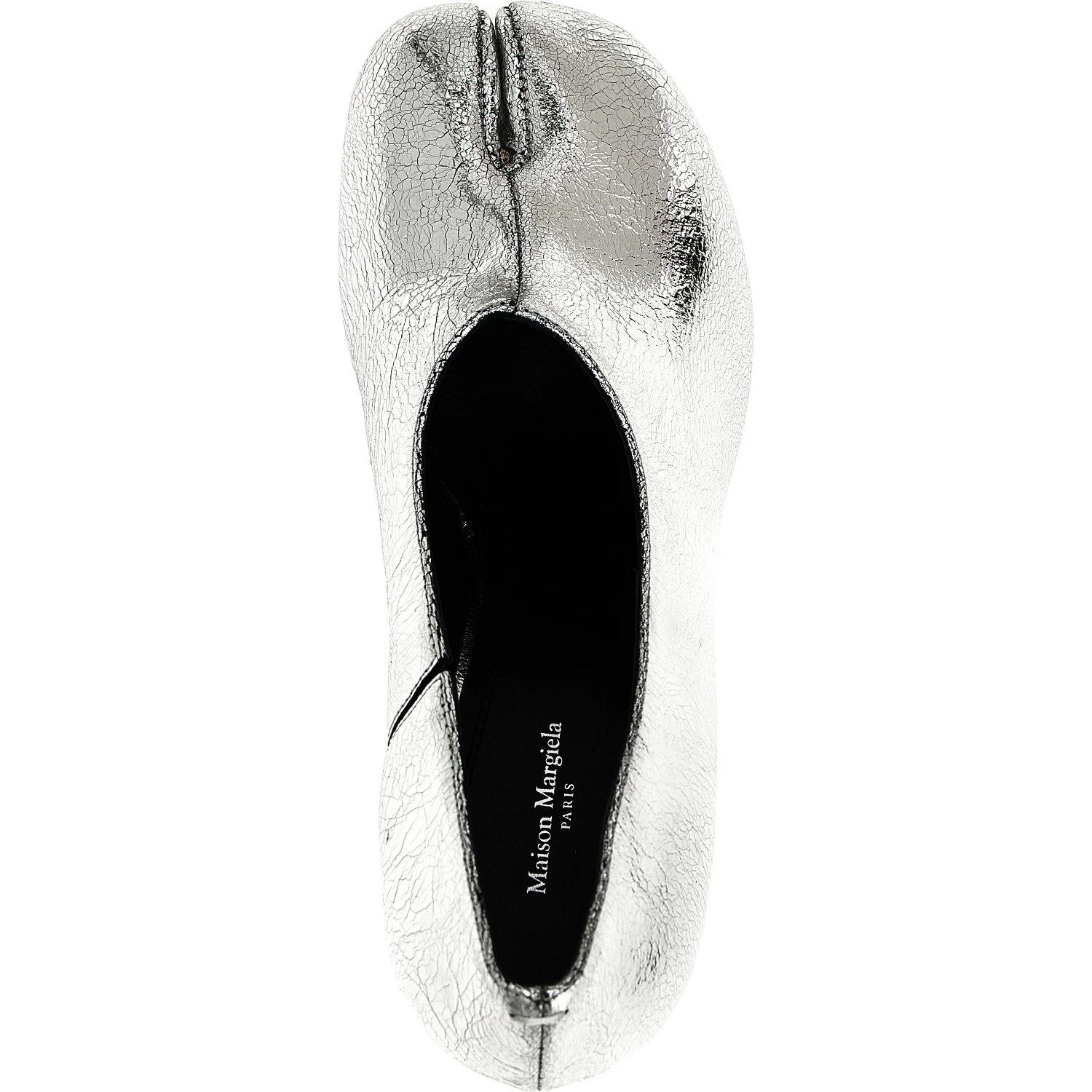 Silver Calfskin Mid Heel Pumps