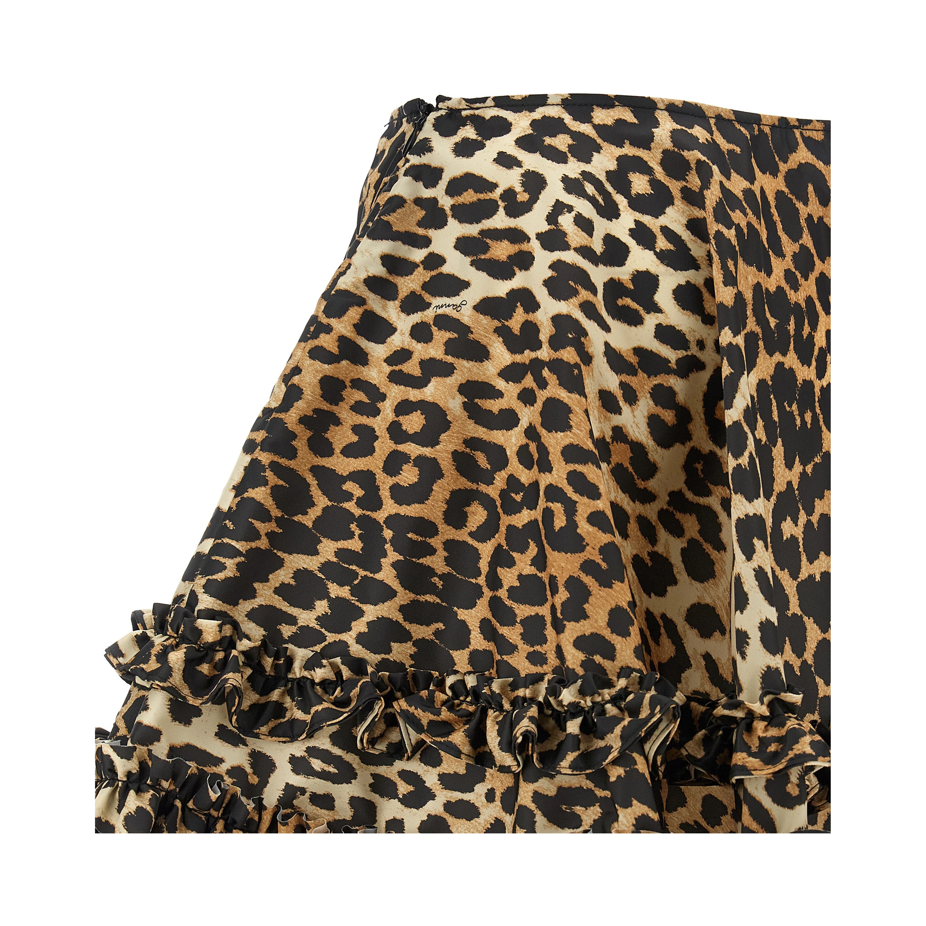 Brown Recycled Polyamide Long Skirt