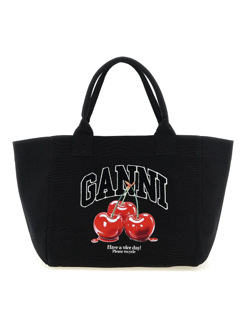 Black Recycled Cotton Tote Bag