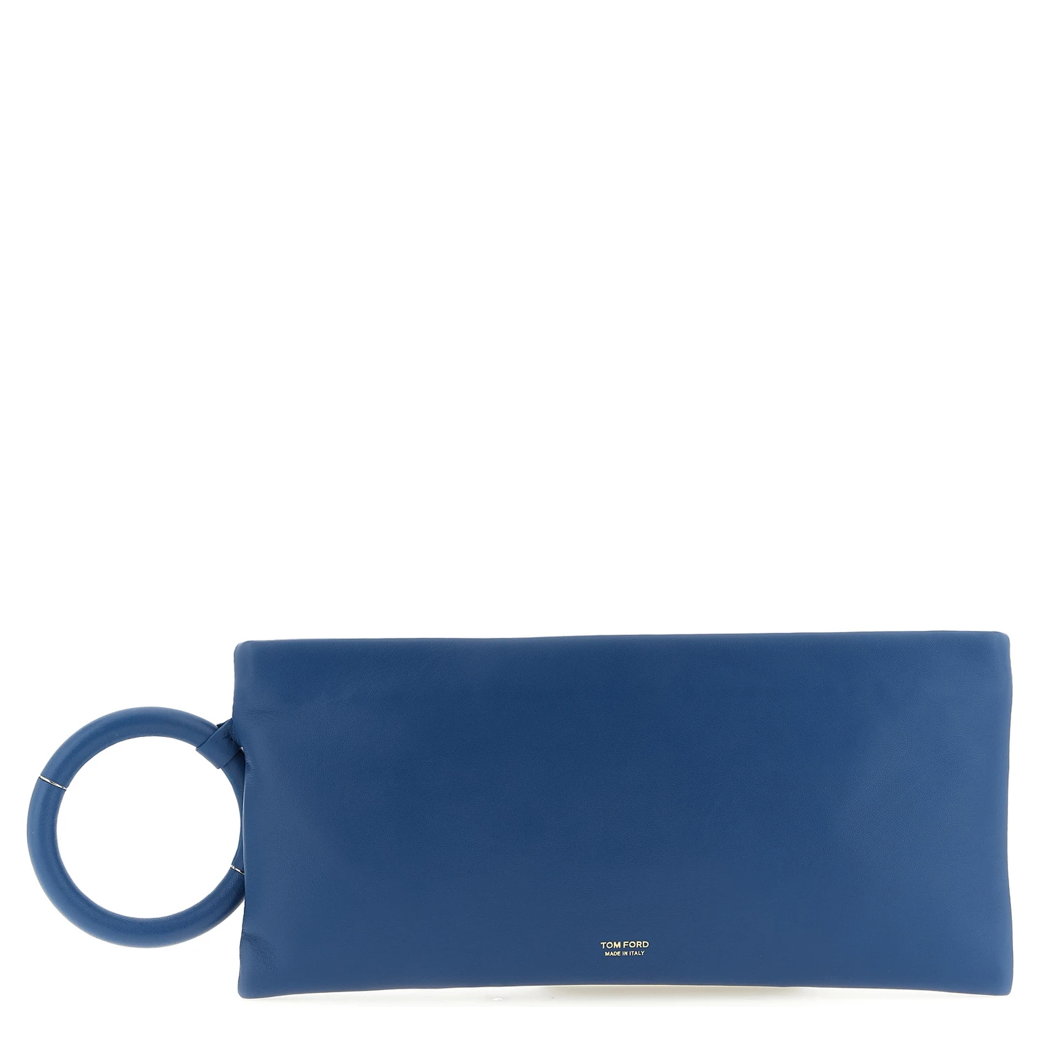 Blue Lambskin Clutch Bag
