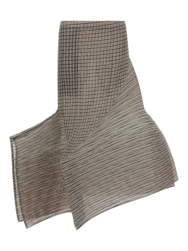 Brown Polyester Mini Skirt