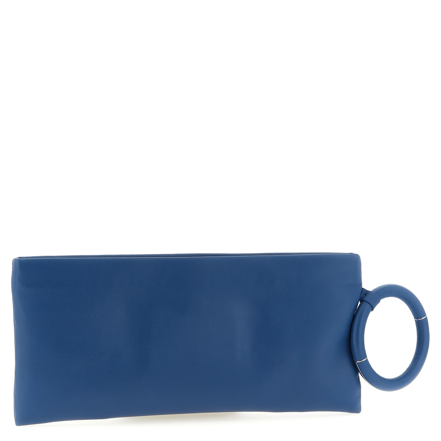 Blue Lambskin Clutch Bag