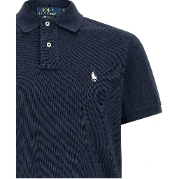 Blue Cotton Polo Shirt