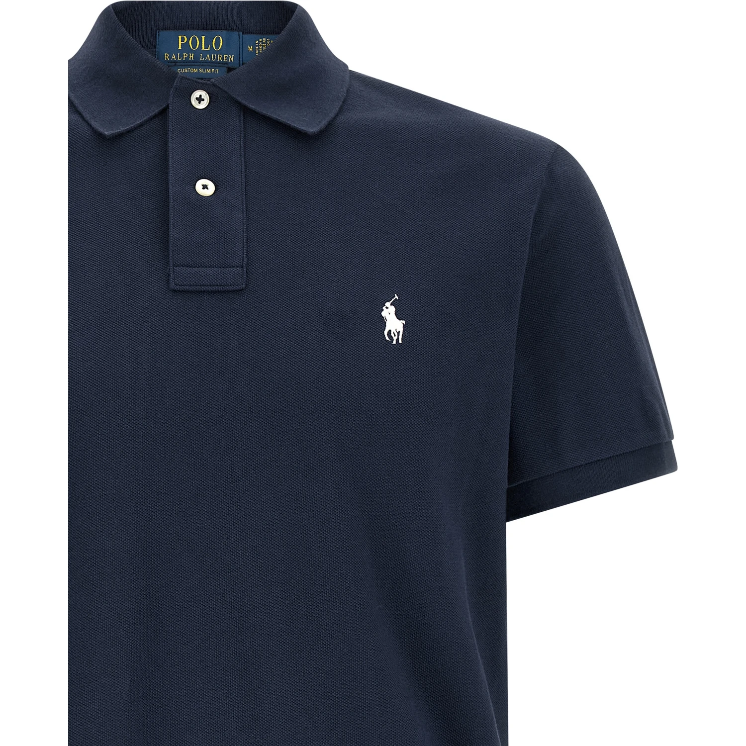 Blue Cotton Polo Shirt