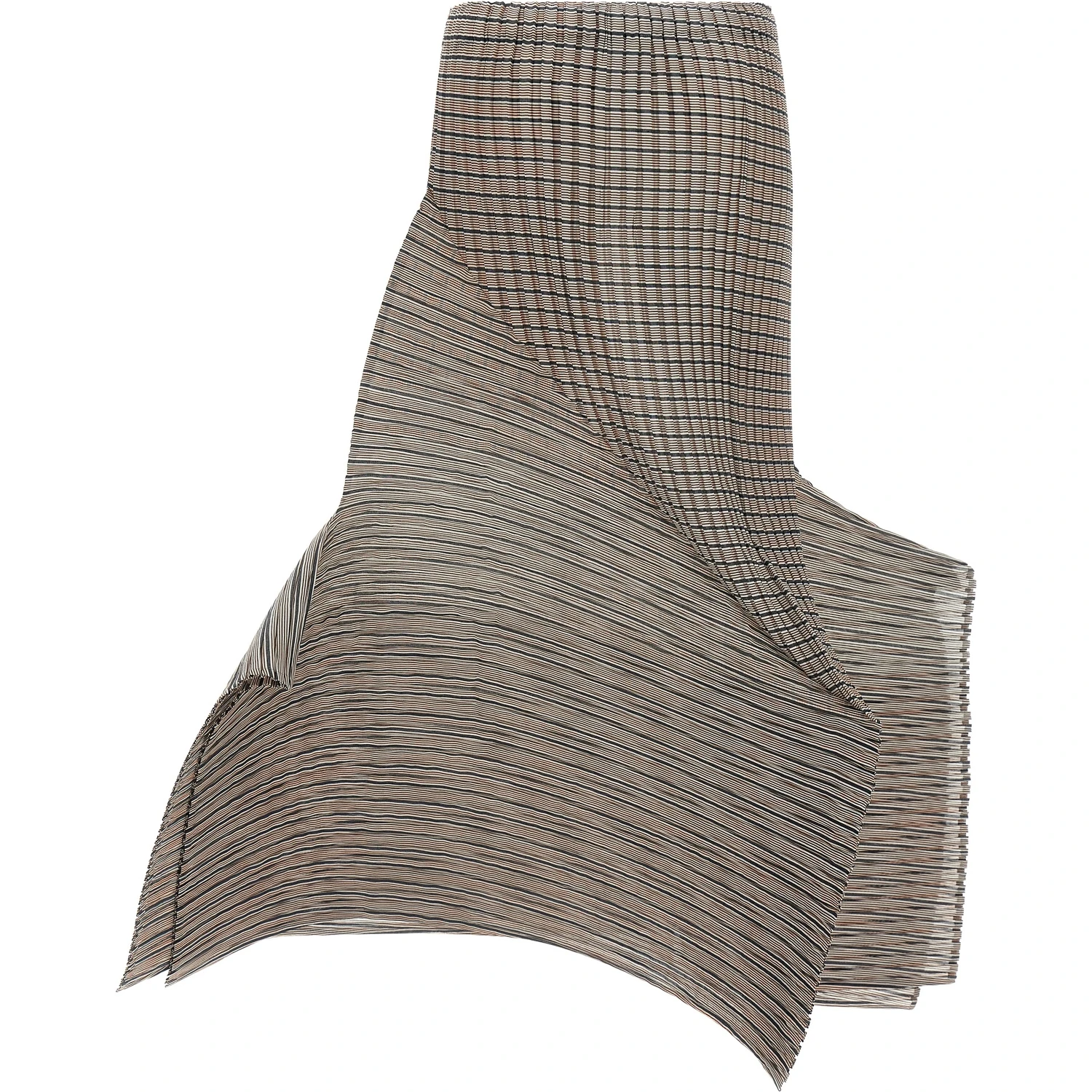 Brown Polyester Mini Skirt