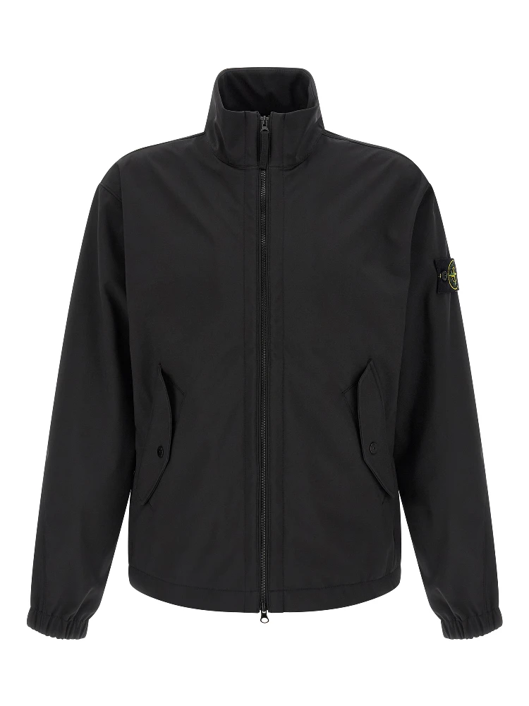 Black Polyester Shell Jacket