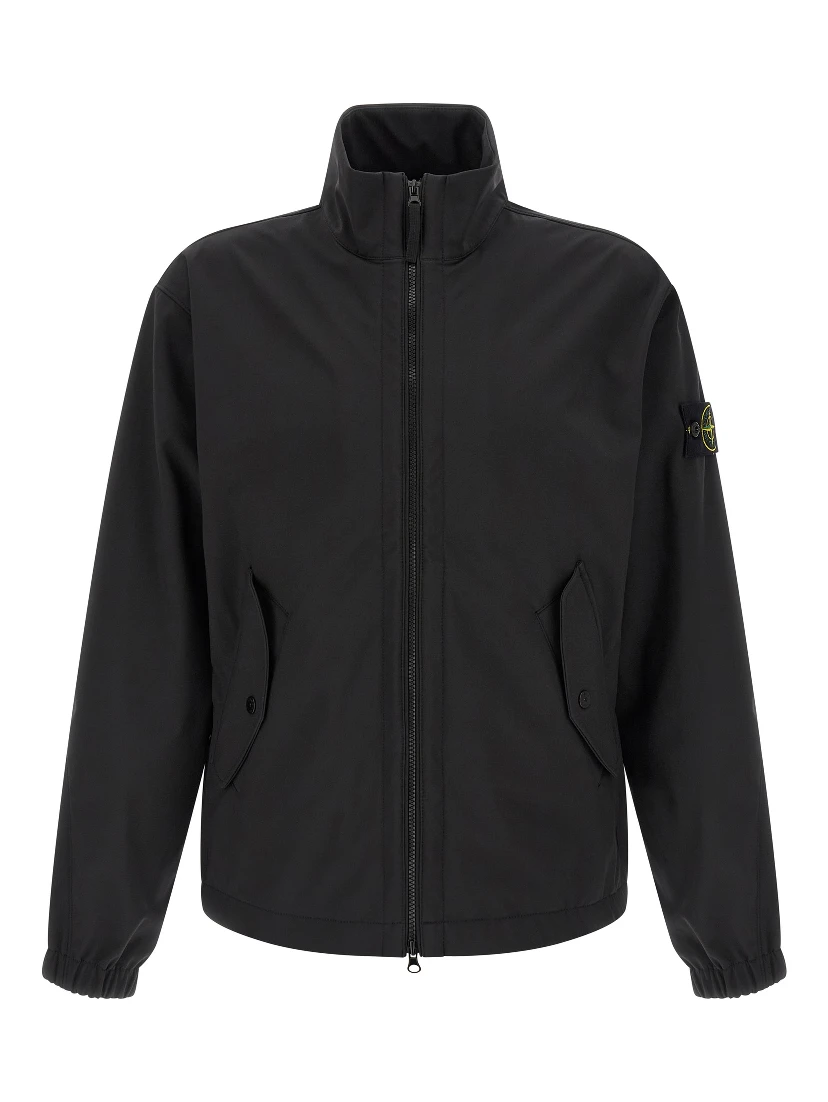 Black Polyester Shell Jacket