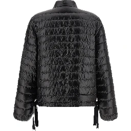 Black Polyamide Full-Length Jacket