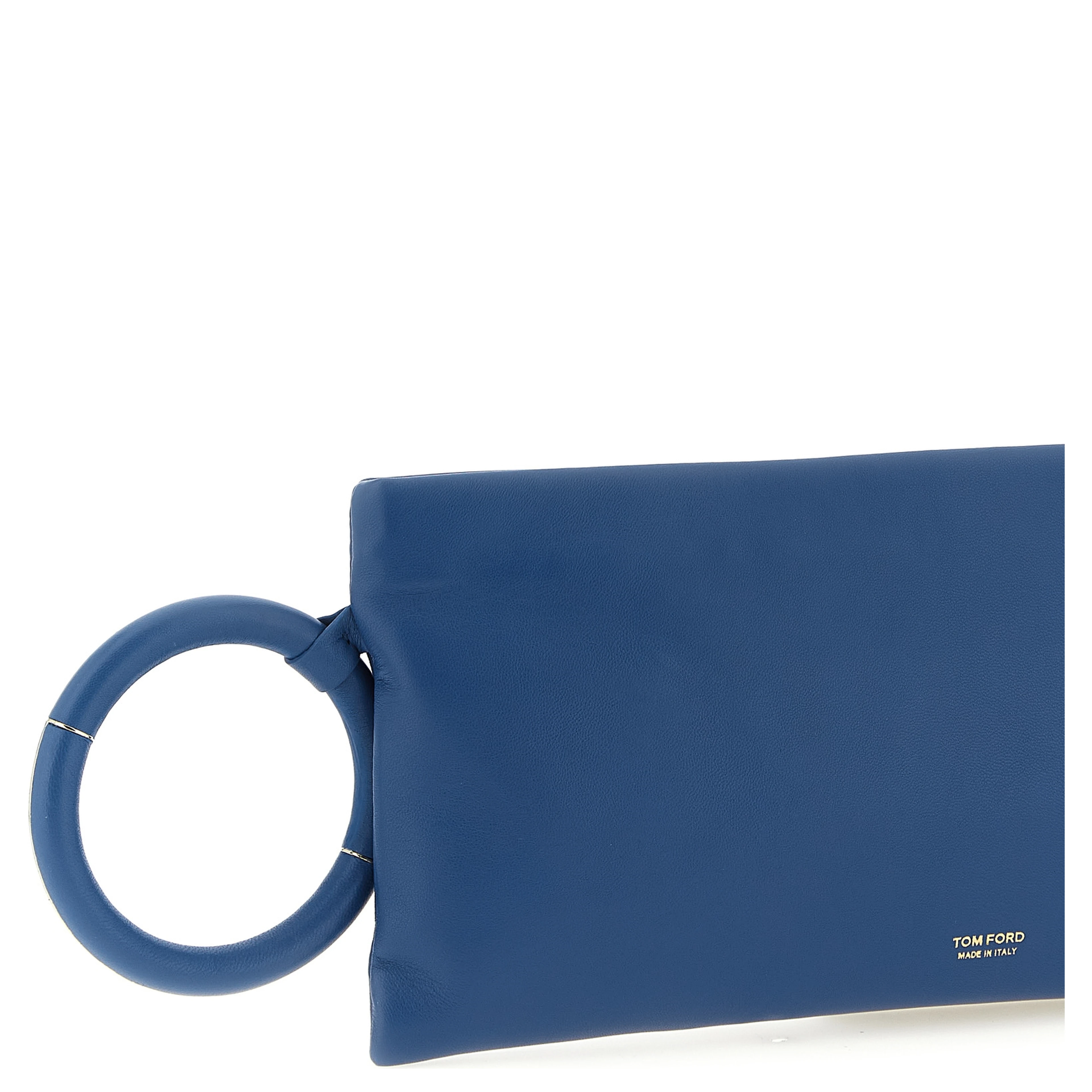 Blue Lambskin Clutch Bag