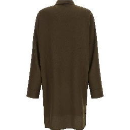 Bicolor Silk Midi Dress