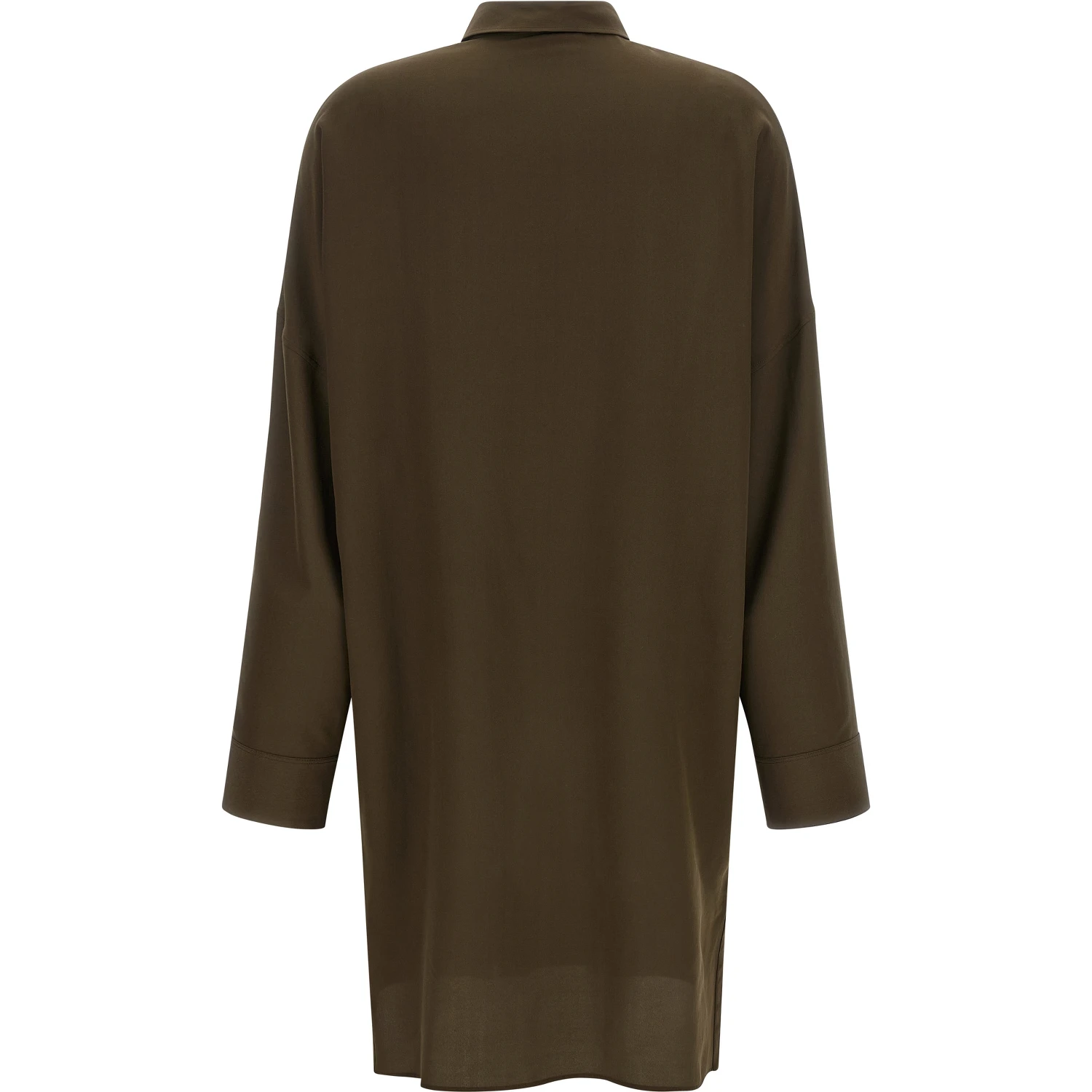 Bicolor Silk Midi Dress