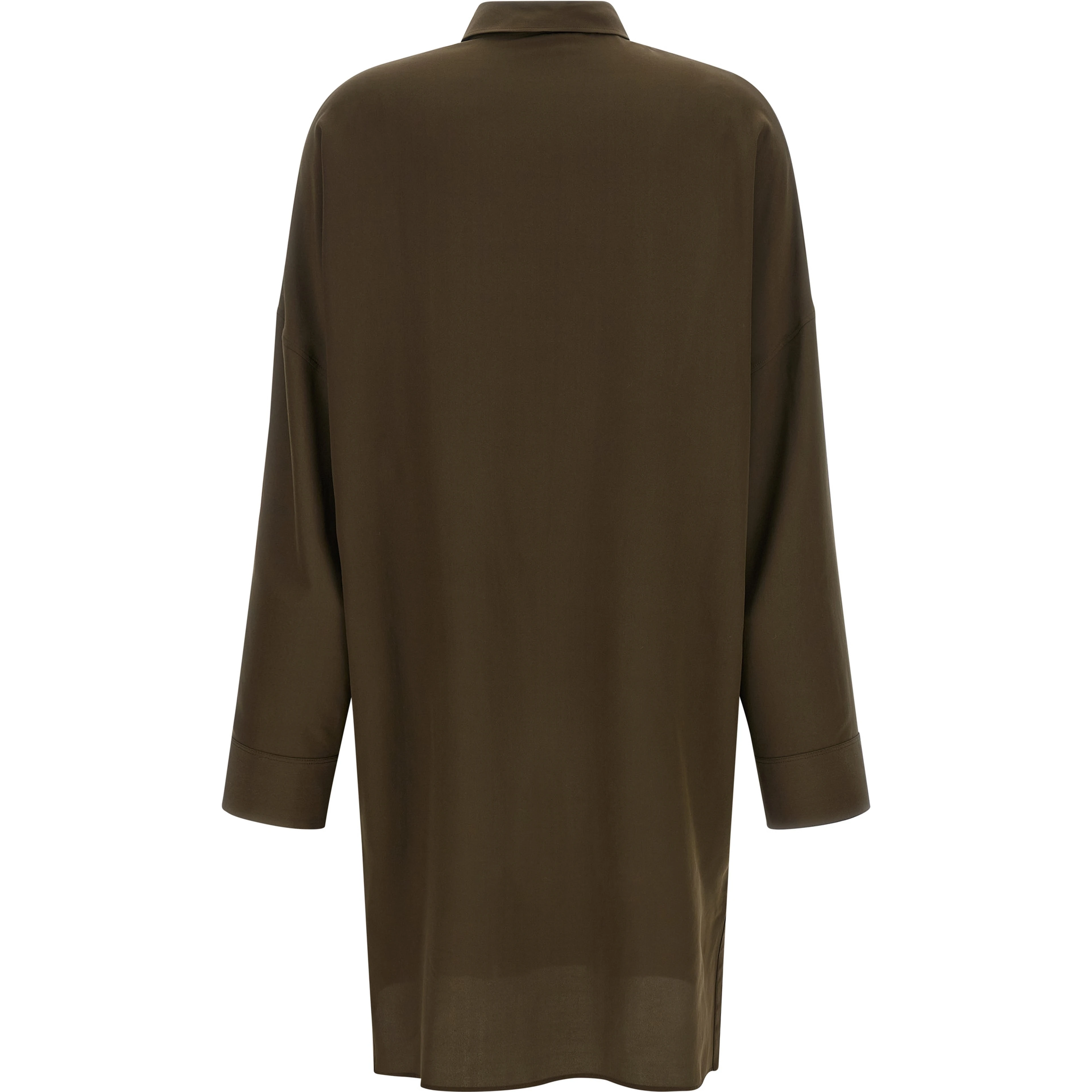 Bicolor Silk Midi Dress
