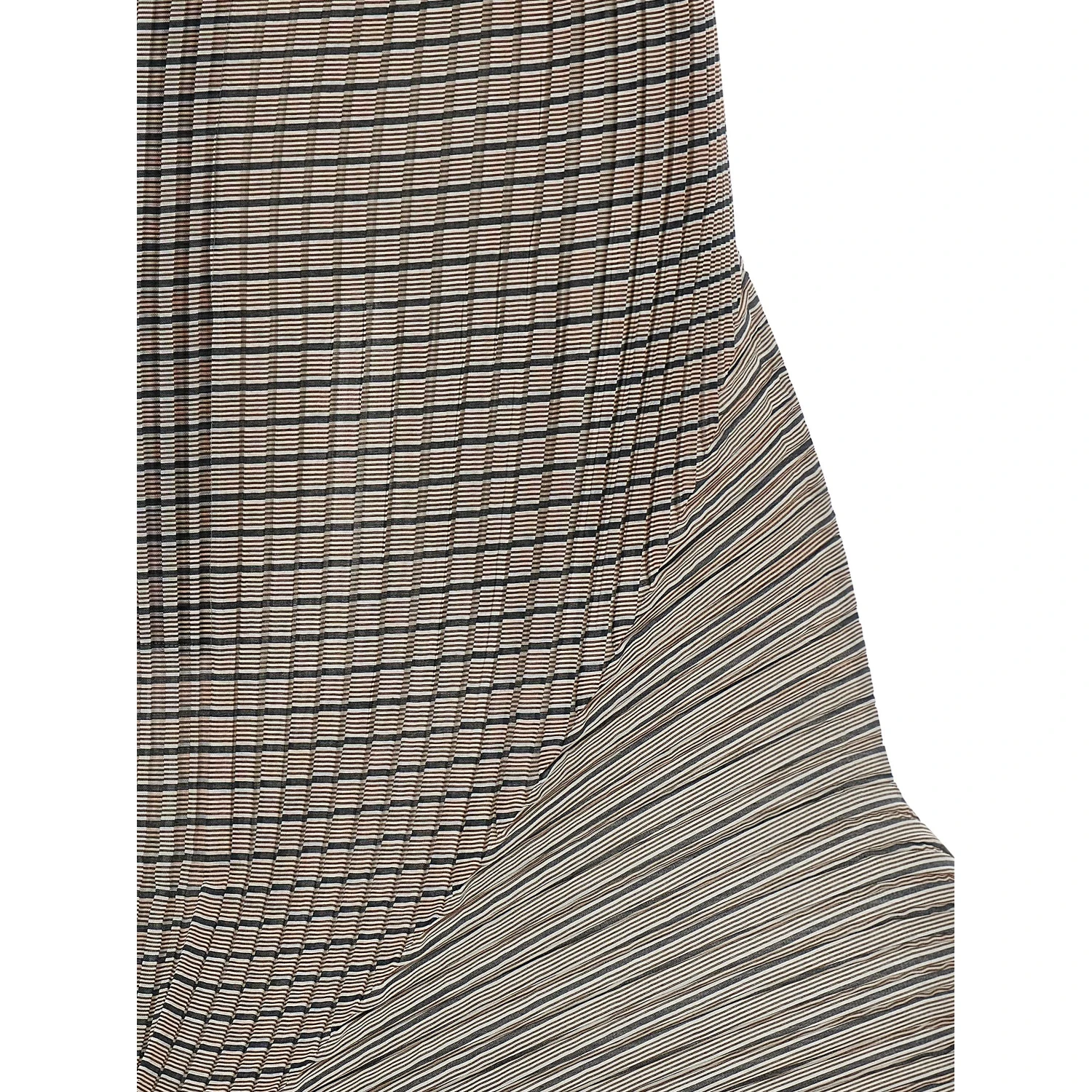 Brown Polyester Mini Skirt