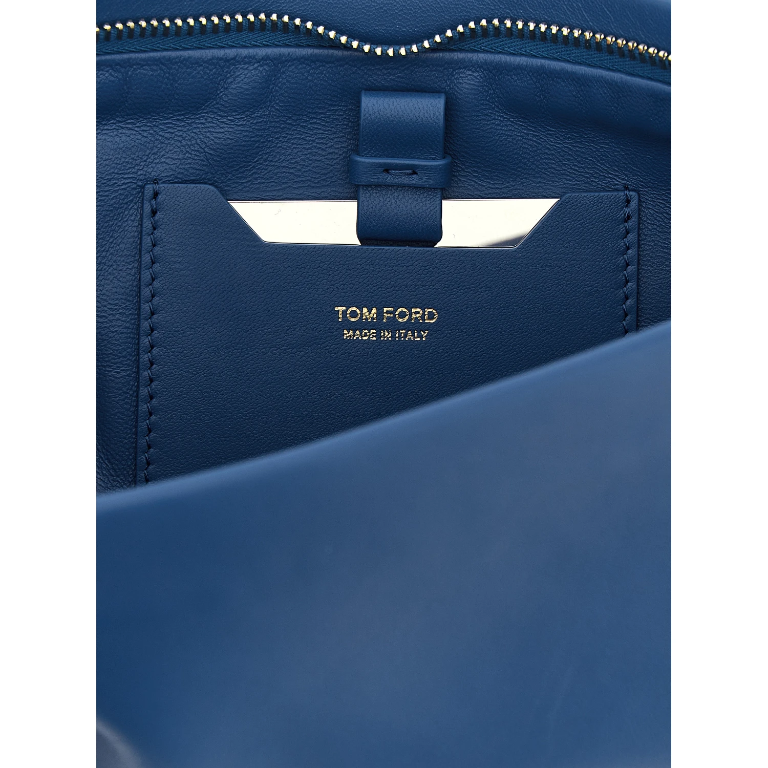 Blue Lambskin Clutch Bag