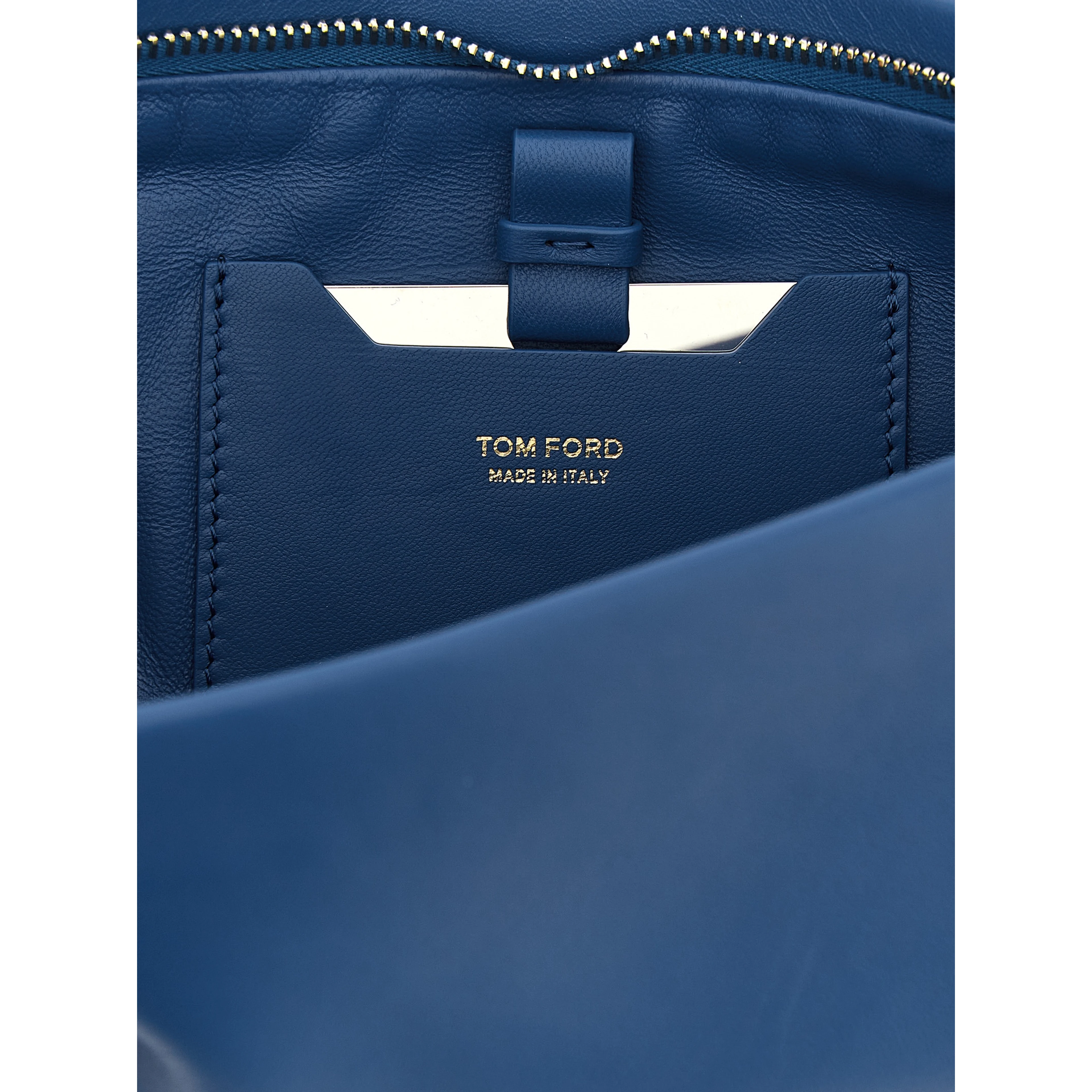 Blue Lambskin Clutch Bag