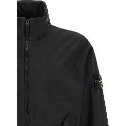 Black Polyester Shell Jacket