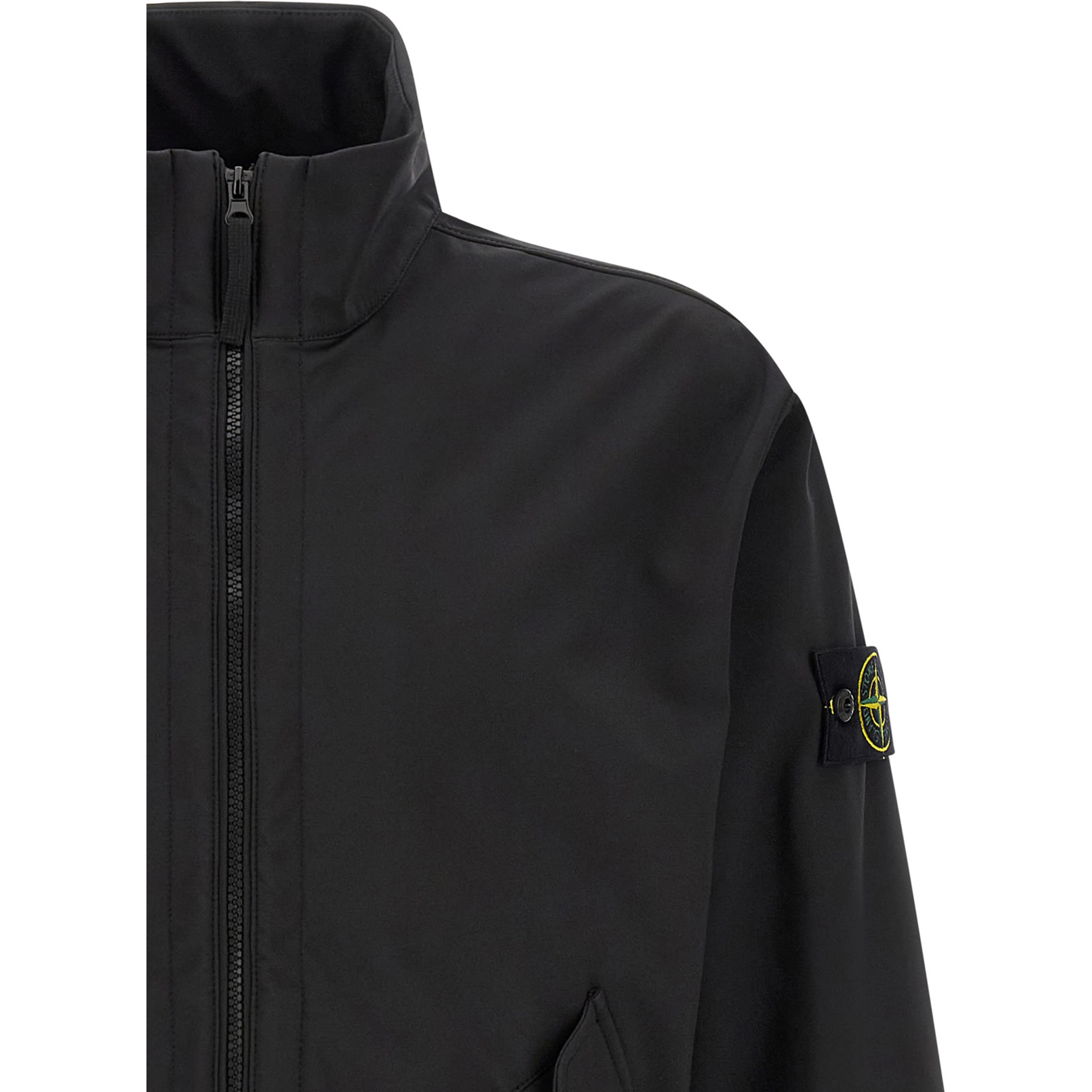 Black Polyester Shell Jacket