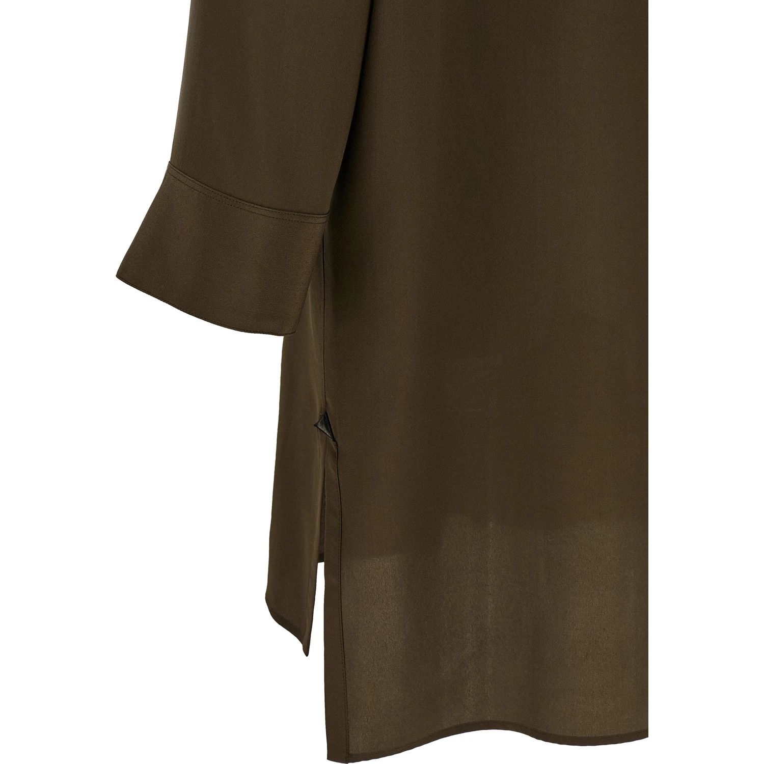 Bicolor Silk Midi Dress