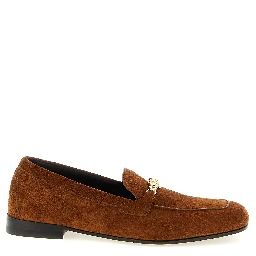 Brown Calfskin Slip-On Loafers